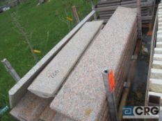 Lot of assorted granite coping, Heavy Duty Crate extra $75.00