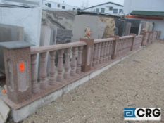 75 ft. of capao red granite with posts, ballasts, hand rails, Stone Quest Will assist for helping to