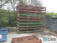 Lot of (10) 5 ft. x 8 ft. stackable steel stands, 2,000 lb cap, Stone Quest Will load for $50.00