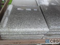 Lot of (10) granite caps, light grey polished, 18 in. x 18 in., Heavy Duty Crate extra $75.00