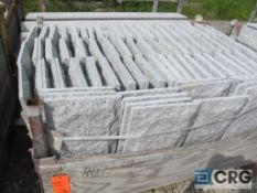 Lot of (128) granite split faced tiles, 12 in. x 24 in. light grey (256 sq. ft.), Heavy Duty Crate