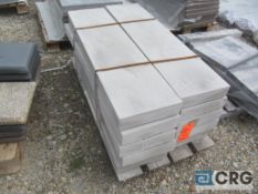 Lot of (10) limestone coping, 3 in. x 12 in. x 4 ft.