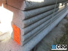Lot of (6) granite silver grey window sills, 2 in. x 6 in. x 4 ft., bull nose front