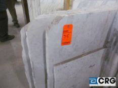 Lot of (12) Bianco Fontini polished marble, 1 1/4 x 122 x 35