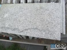 Lot of (35) granite split faced tiles, light grey, 12 in. x 24 x (70 sq. ft.), Heavy Duty Crate