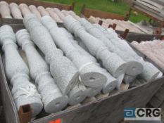 Lot of (17) granite balusters, light grey, 37 in. high, Heavy Duty Crate extra $75.00