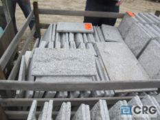 Lot of (115) granite split faced tiles, light grey, 8 in. x 16 in (103 sq. ft.), Heavy Duty Crate