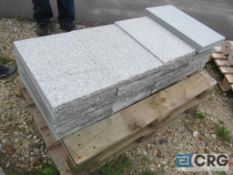 Lot of (19) granite wall coping, light grey, 12 in. x 18 in., Heavy Duty Crate extra $75.00