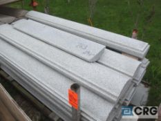 Lot of (8) granite top rails, light grey, 6 ft. x 10 in. wide, Heavy Duty Crate extra $75.00