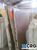 Lot of (8) Rosso Damasco marble polished, 3/4 x 64 x 56