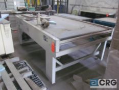 Cefla motorized conveyor table 96 in. x 54 in., Stone Quest Will load for $40.00