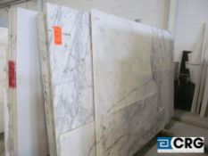 Lot of (12) Statuarietto marble polished with remnants, 3/4 x 116 x 68