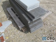 Lot of (8) 72 in. x 14 in. x 2 in. Bullnose front black absolute granite steps