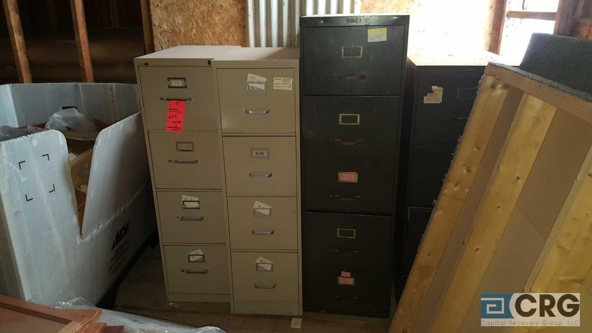 Lot of (4) ass't file cabinets - Image 2 of 2
