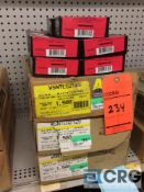 Lot of asst nails and screws including (3) 2 1/2 in. galvanized screws 1500 count boxes, and (14)