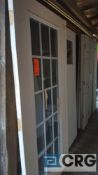 Lot of (2) assorted doors each with glass windows