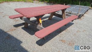 8 ft. wood picnic table