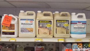 Lot of (12) gallon assorted wood deck cleaner and sealer