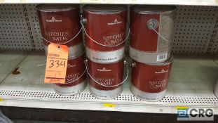 Lot of (6) gallons Benjamin Moore paints