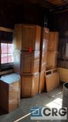 Lot of (13) assorted wood cabinets