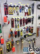 Lot of asst NEW hand tools tools including hammers, pliers, vice grips, hand saws, hack saws,