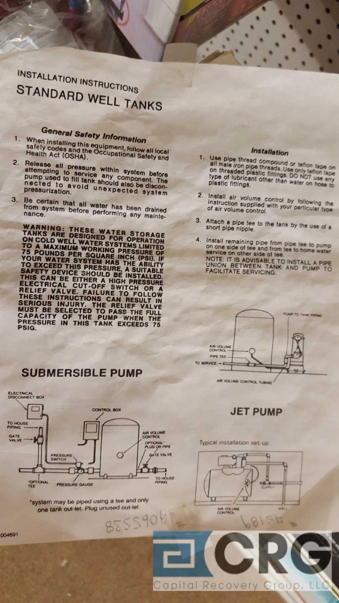 Pump tank, new, never used. - Image 2 of 2