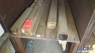 Lot of assorted pt posts and rails, and lamp post posts. etc