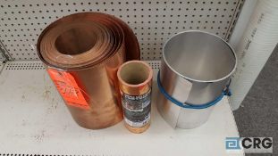 Lot of assorted copper and aluminum flashing.