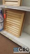 Lot of (2) 28" x 31" wood louvres with screen backing