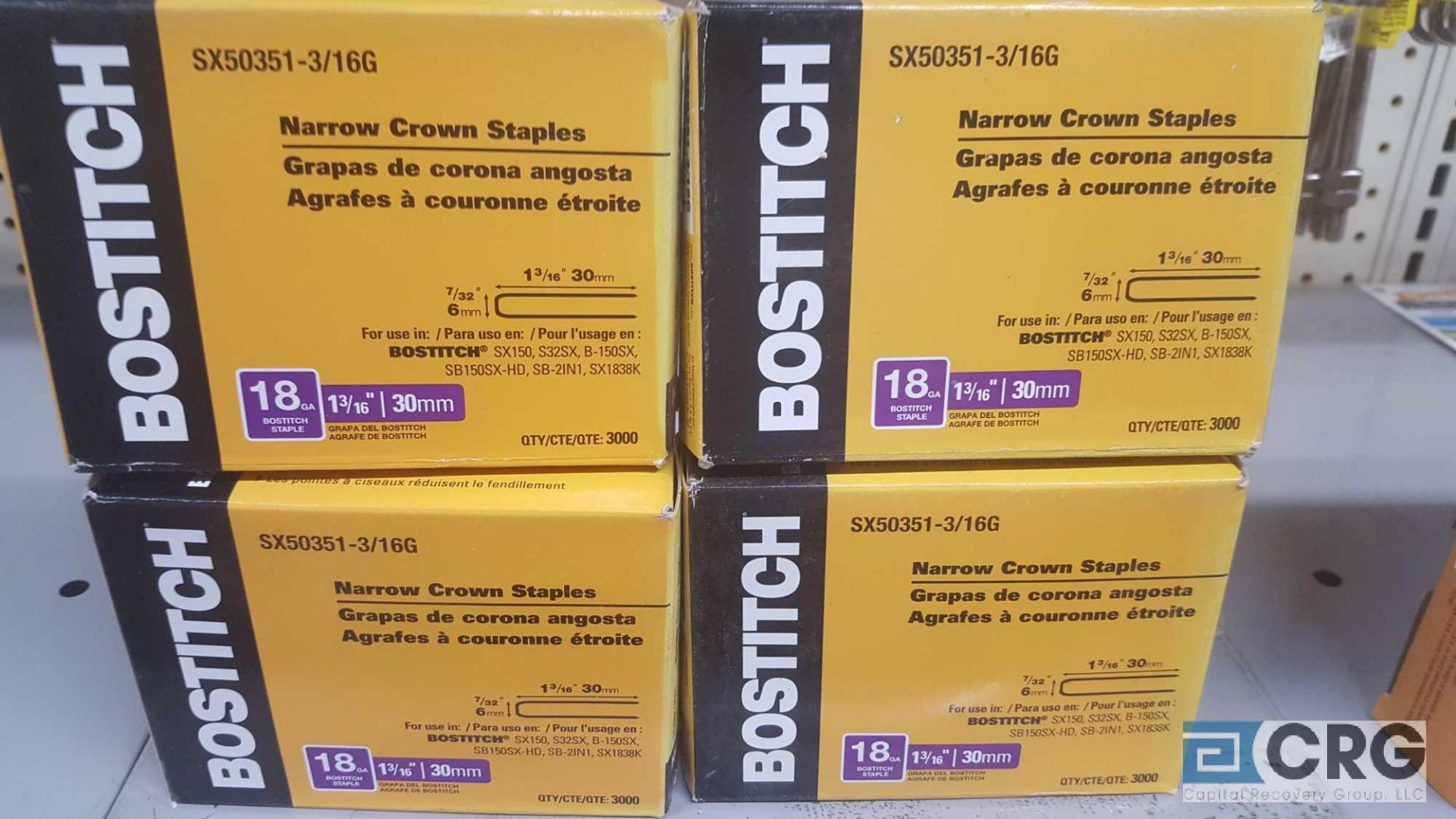 Lot of (8) assorted boxes of staples by Bostitch see photos for details - Image 2 of 2