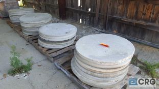 Lot of (28) well tile covers, 3 ft. diameter