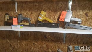 Lot of (4) assorted pneumatic nailers/staplers etc, including (1) Paslode PA200-S16, (1) Bostitch