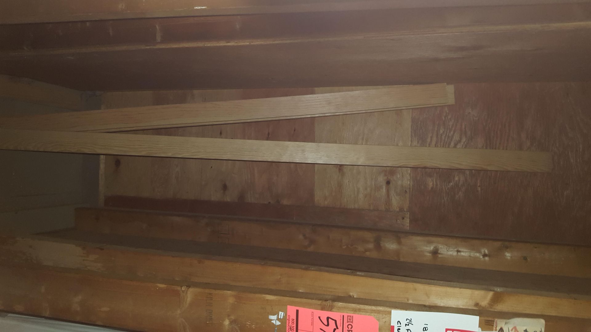 Lot of 333 linear ft. of assorted wood molding, including 15 ft. of 2 5/8 in. chair rail, clear - Image 3 of 3