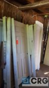 Lot of (8) assorted prehung wood doors