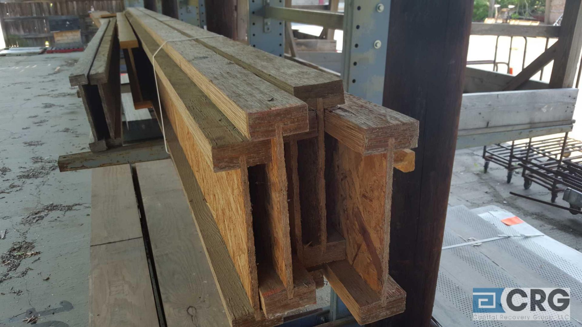 Lot of (5) assorted wood I beams, (1) 3 1/2 in. x 14 in. x 14 ft., (4) 3 1/2 in. x 14 in. x 22 ft. - Image 2 of 3