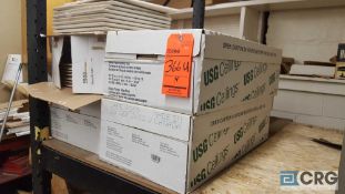 Lot of (4) boxes wood fiber ceiling tiles, 12 x 12 x 1/2 in., 32 sq. ft. total