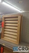 Lot of (2) 22" x 26" wood louvres with screen backing