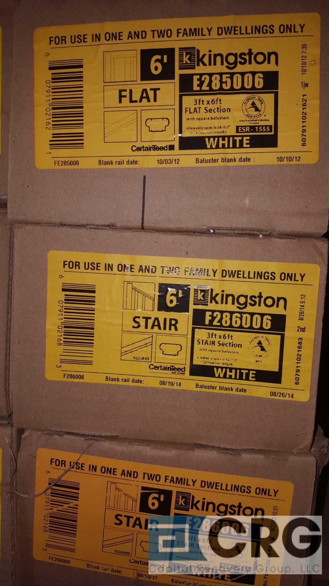 Lot of (6) assorted Kingston stair and rail sections - Image 2 of 2
