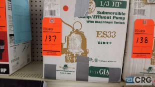 Little Giant ES33D1-10 submersible sump/effluent pump, 1/3 HP, NEW