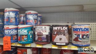 Lot of (18) gallons waterproofer, floor paint, and protector