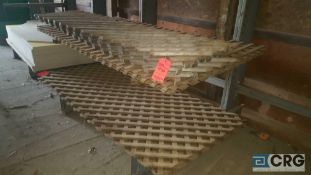 Lot of assorted latticework, including (6) 4 foot by 8 ft pieces, (3) with diagonal slats, and (3)