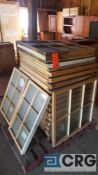 Lot of (31) 6-pane wood framed windows