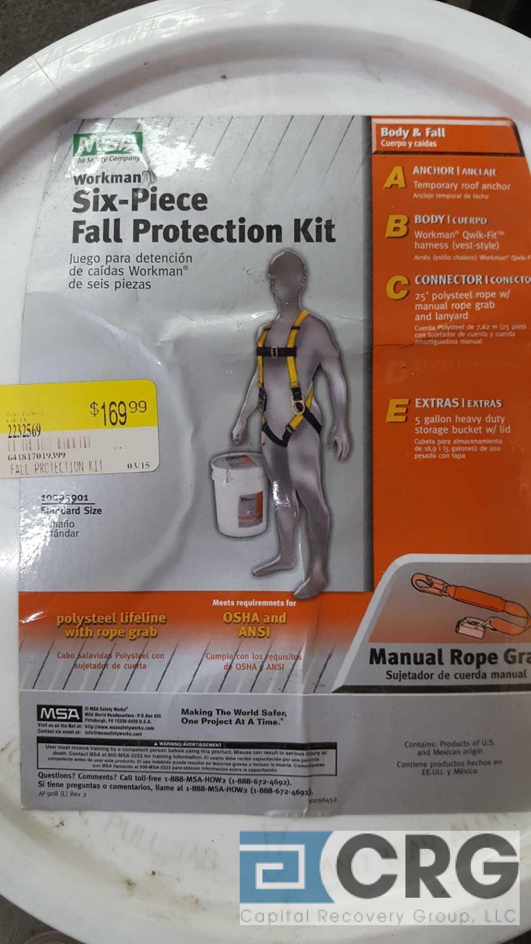 MSA Workman, Six Piece Fall Protection Kit. - Image 2 of 2