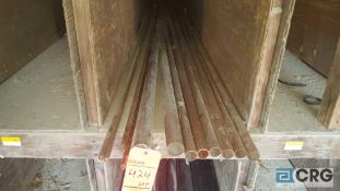 Lot of (8) assorted copper pipes, and (4) copper coated electric grounding rods