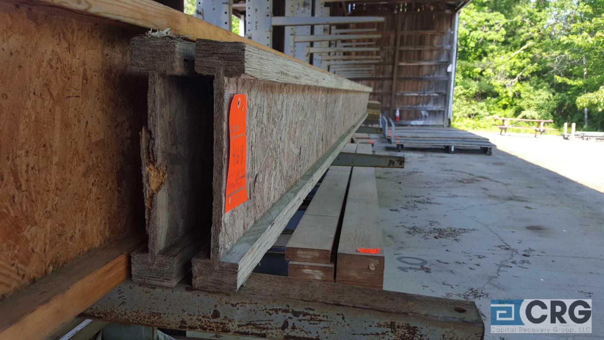 Lot of (2) assorted wood I beams 2 1/2 in. x 12 in. x 15 ft. - Image 2 of 3