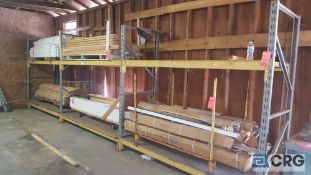 Lot of (6) assorted sections of pallet rack, no contents