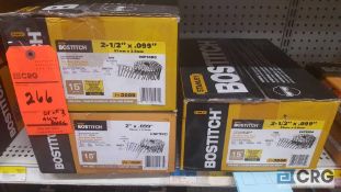 Lot of (3) assorted boxes of Bostitch nails for pneumatic nailers see photos for details