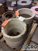 Lot of (6) 17 1/2” x 15” x 6” grinding wheels