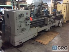 Legoor 300 engine lathe, 24” x 160” BC, tail stock, compound slide table, and center rest, 12” 4-jaw