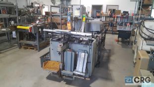 Hunkeler card placing machine, type SBA 19/13, serial number 50770/4, with custom feeder table.